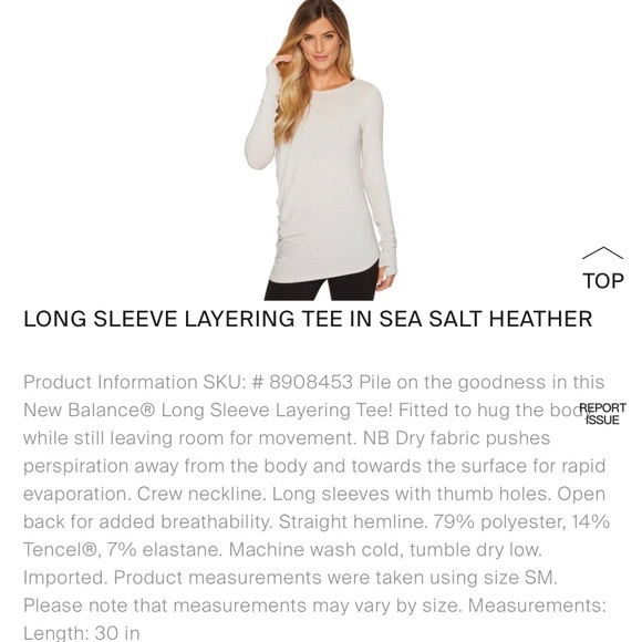 (2/$20) New Balance Long Sleeve Workout Tee - Picture 8 of 8